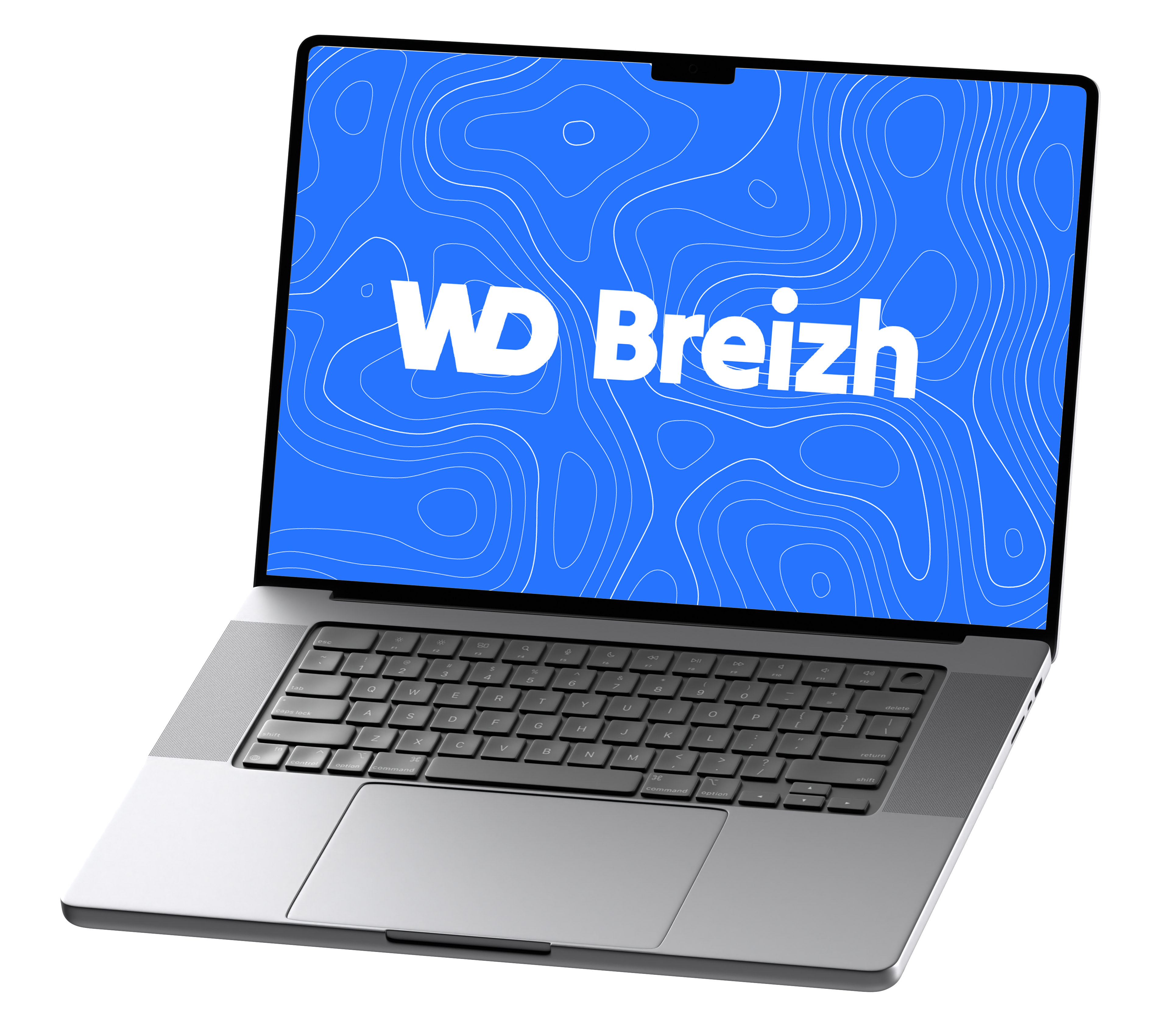 Image qui définit un ordinateur avec le logo WD Breizh