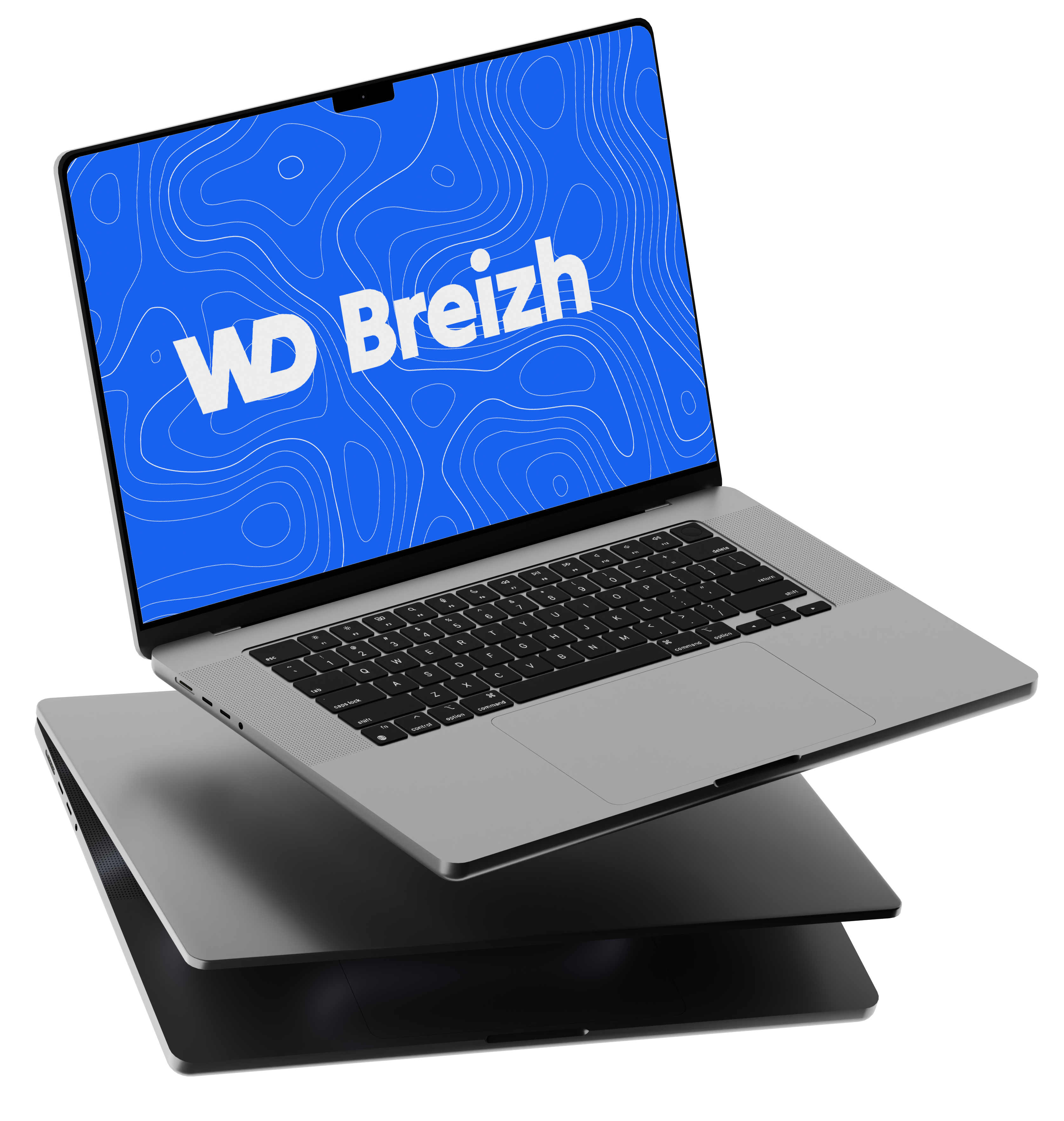 Image qui définit un ordinateur avec le logo WD Breizh